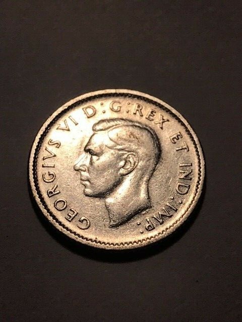 1943 Canada 10 Cents Silver VF #12033