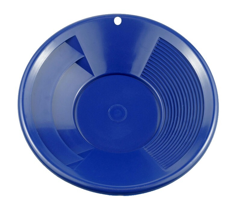 25 pack 10" PANNING GOLD PAN - BLUE