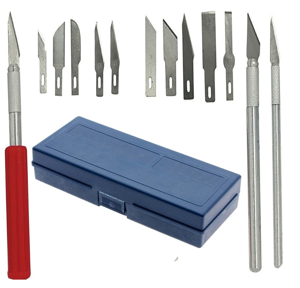 13pc/set Hobby Knife Set Craft Razor Blade Kit Precision Multifunction Cutter