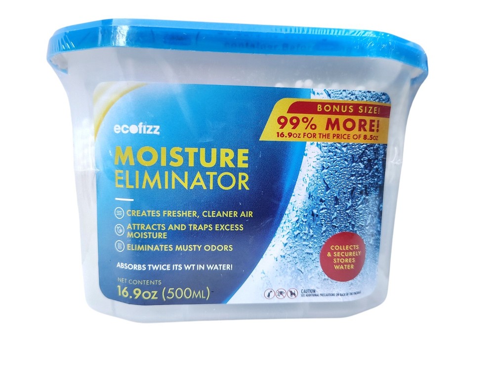 ECOFIZZ Moisture Eliminator Absorber. 16.9 oz Each 3 Pack