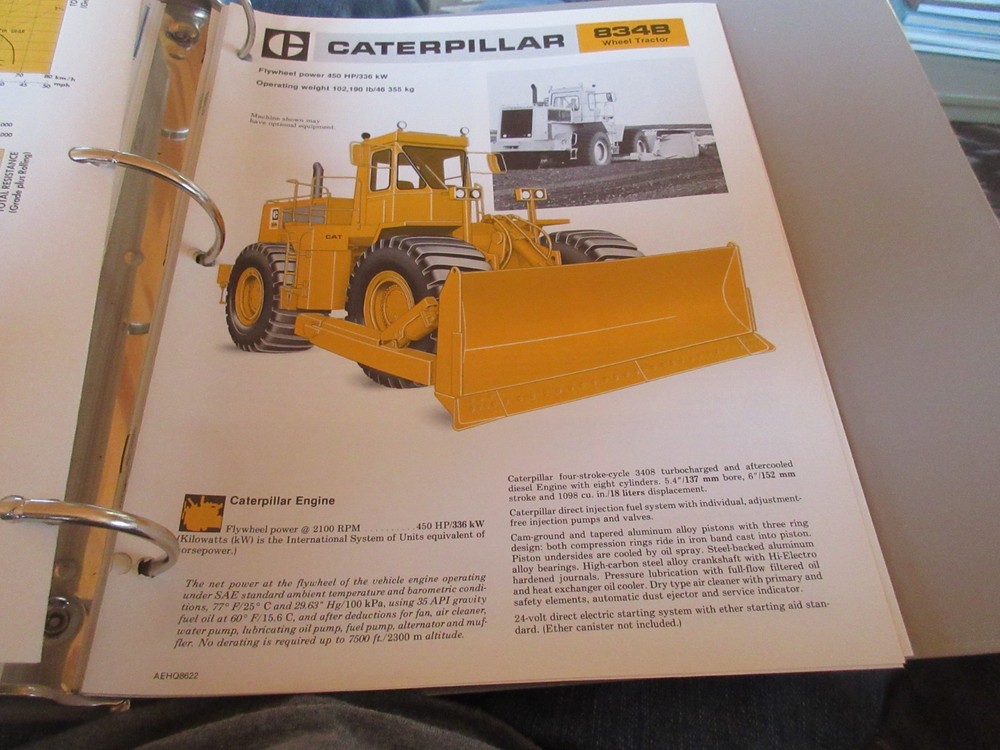 Caterpillar 834B Wheel Tractor Brochure 4 page