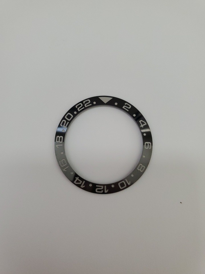 38mm Ceramic Bezel Insert Black Gray GMT Bruce Wayne Style