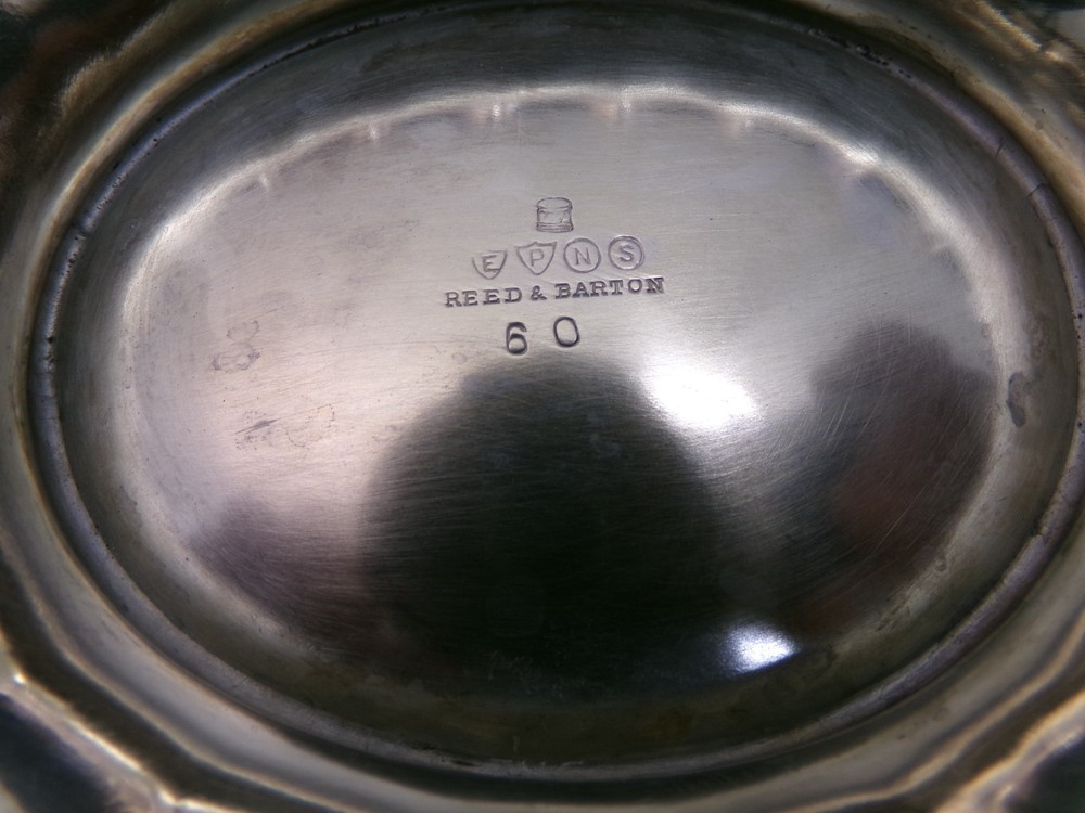 Vintage Silver Plated Scalloped Serving Dish, Reed & Barton, 12.5x10.25, Oval