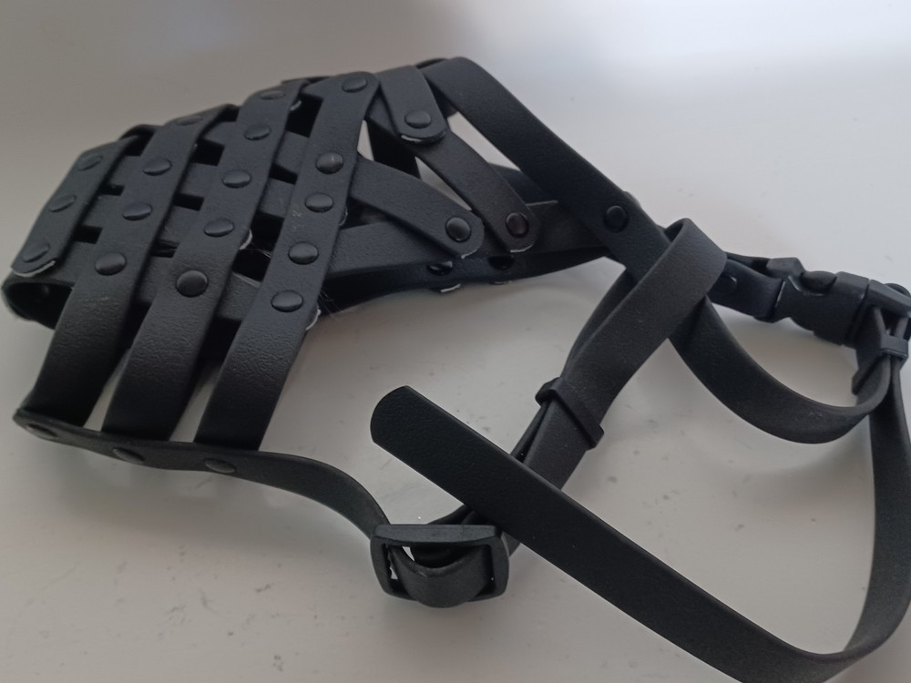 Pitbull Muzzle Basket Muzzle for M [Snout Cir: 9.75-11] Black