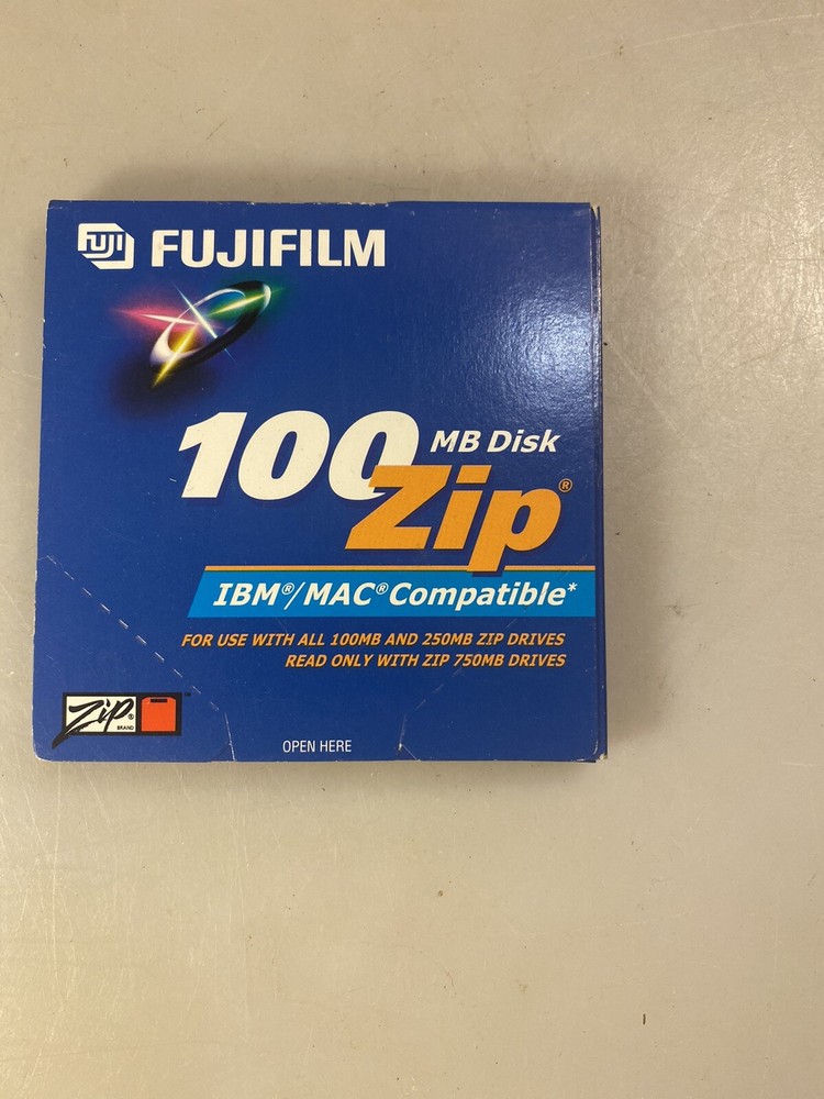 Fujifilm 100 MB Zip Disk Disc, IBM Formatted, New !