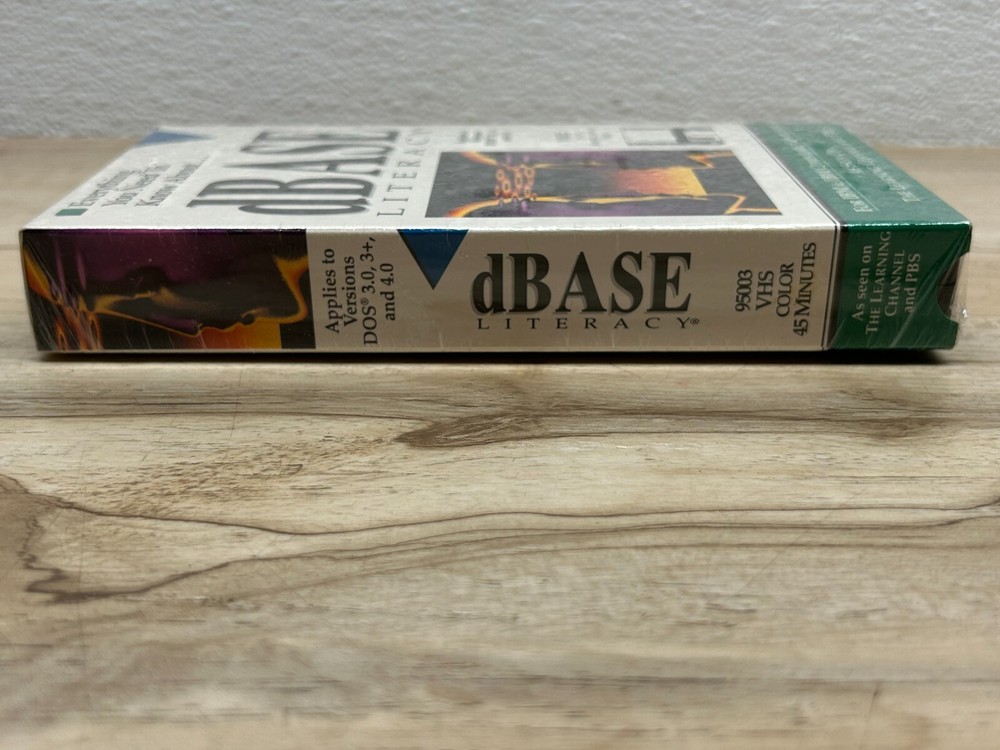 Vtg dBASE Literacy VHS With Floppy Disc For IBM & Compatible Computers Sealed