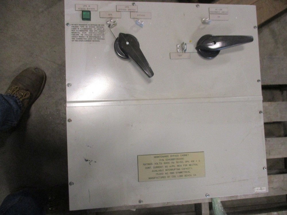 EPC Maintenance Bypass Cabinet
