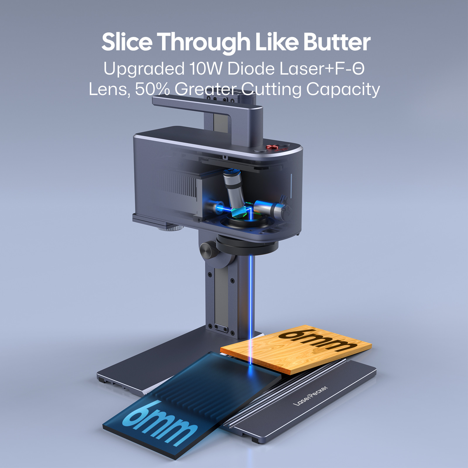 LaserPecker LP2 Plus 10W Diode Laser Engraver Cutter & Rotary Cylinder Engraving