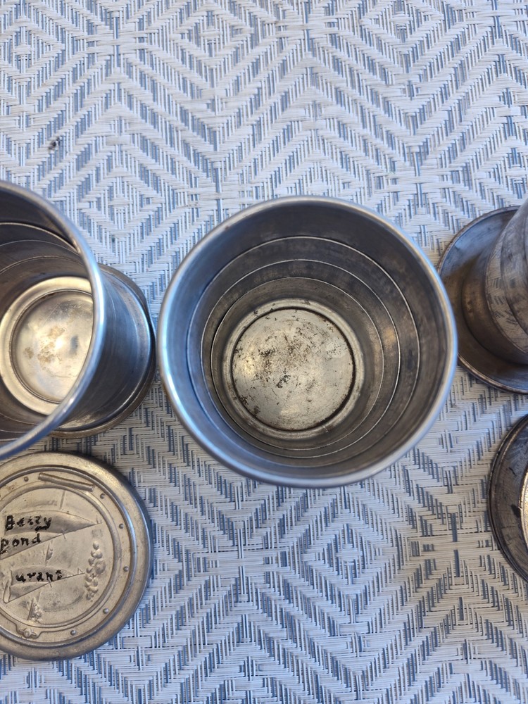 3 Collapsible Metal Cups, Camping/Hiking
