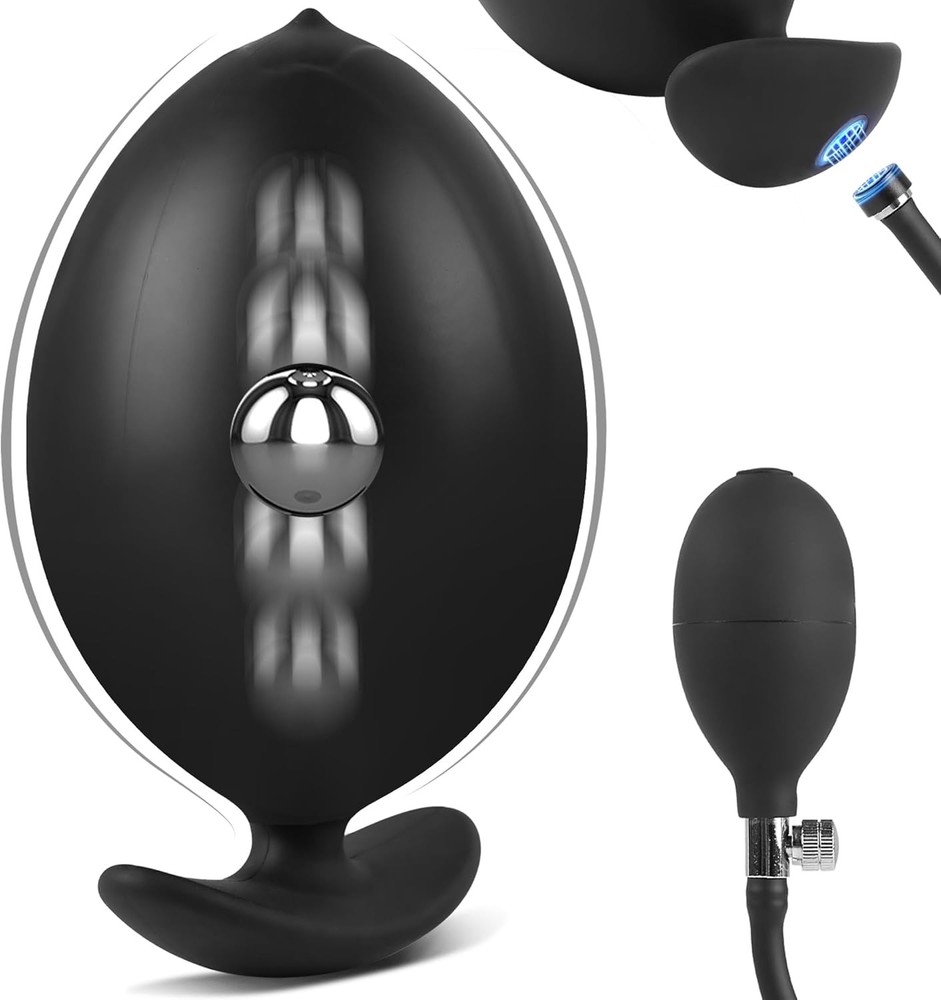 Magnetic Inflatable Butt Plug Large Butt Plug, Huge Buttplug Wearable Inflatable