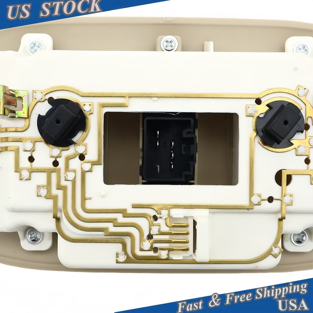 LED Front Overhead Console with Dome Map Light & Sunroof Switch for Ford Beige