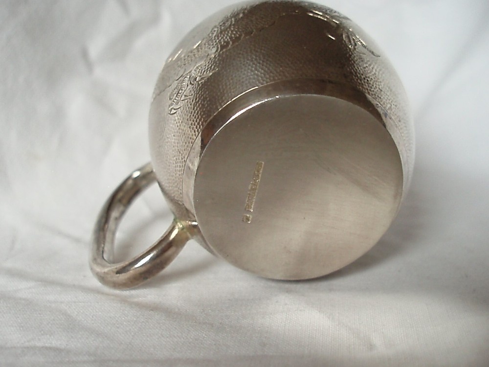 CHINESE EXPORT SILVER MUG STERLING SILVER CIRCA 1920