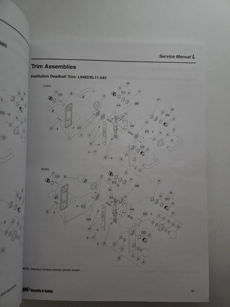 Schlage L-Series Service Manual