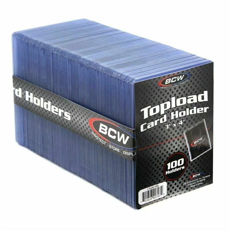 BCW 100 Count Card Regular 3x4 Toploader Pack
