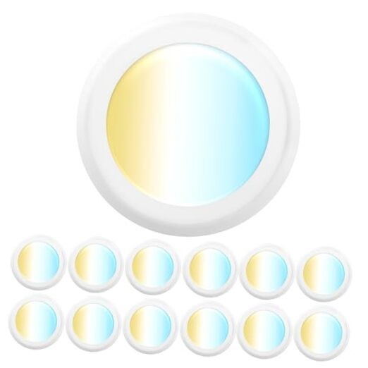 Sunco 6 Inch Disk Lights LED, Flush Mount Disc Recessed Ceiling Can 12 Pack
