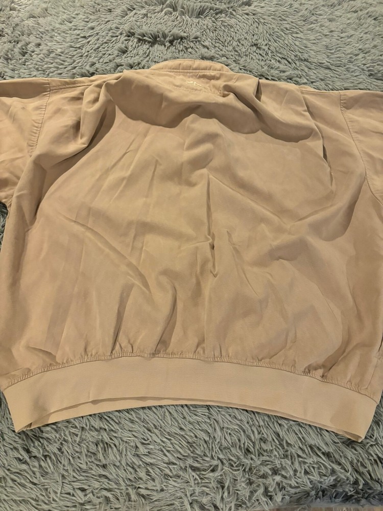 ZERO Restriction Pullover Mens 2XL Beige Golf Outerwear Long Sleeve Snap