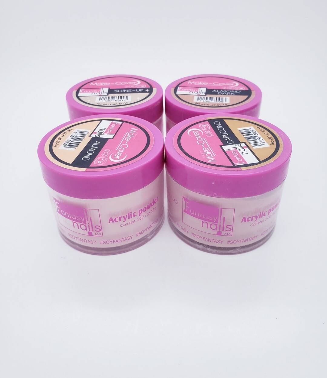 Fantasy Nails Acrilico Acrylic Powder 2 oz. Choose Petal Rose Petal Shine