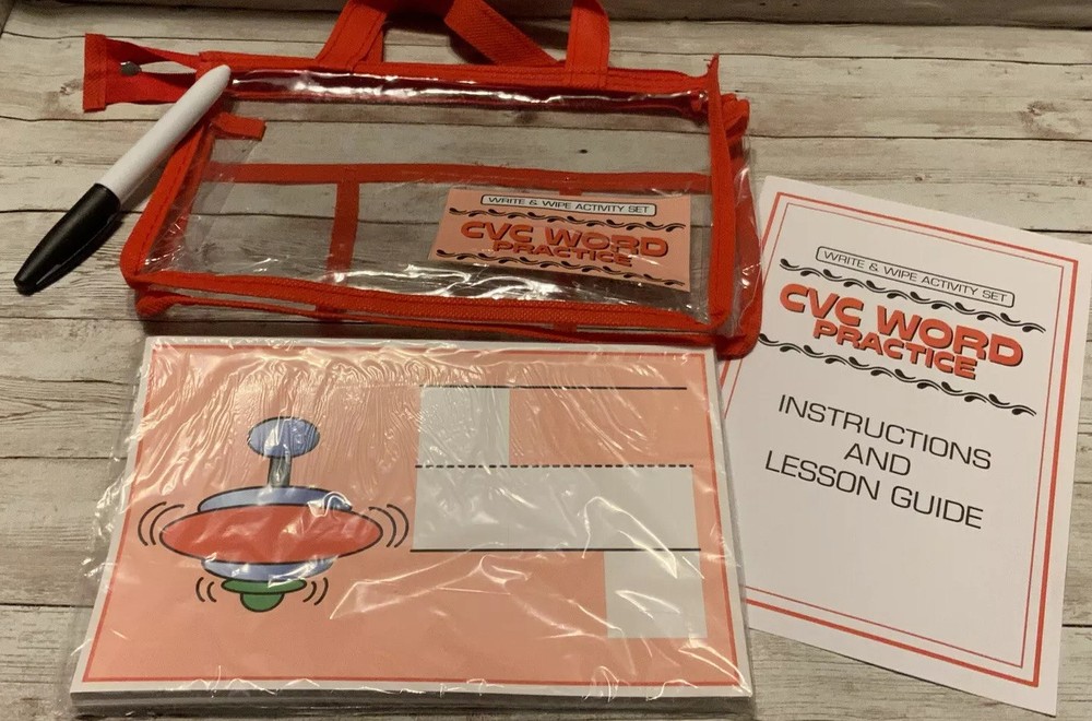 Busy bag - Write & Wipe Activity Set - CVC Word Practice - Learning Center