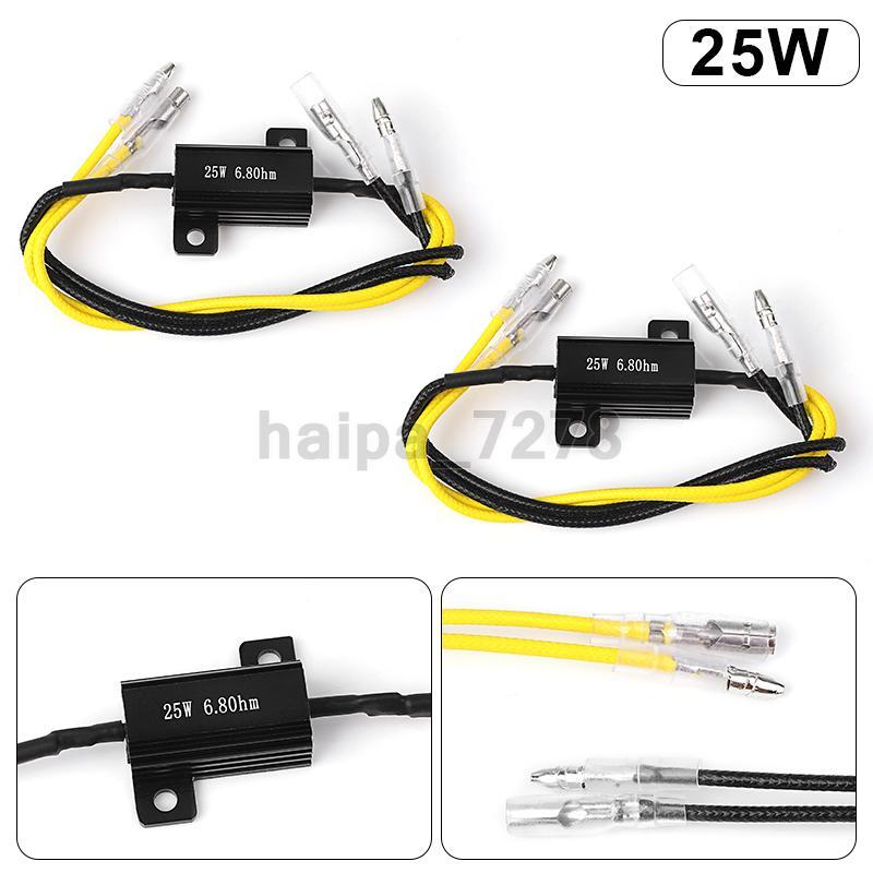 2Pcs LED Load Resistor Indicator Motorcycle Turn Signal Flash Blinker Universal