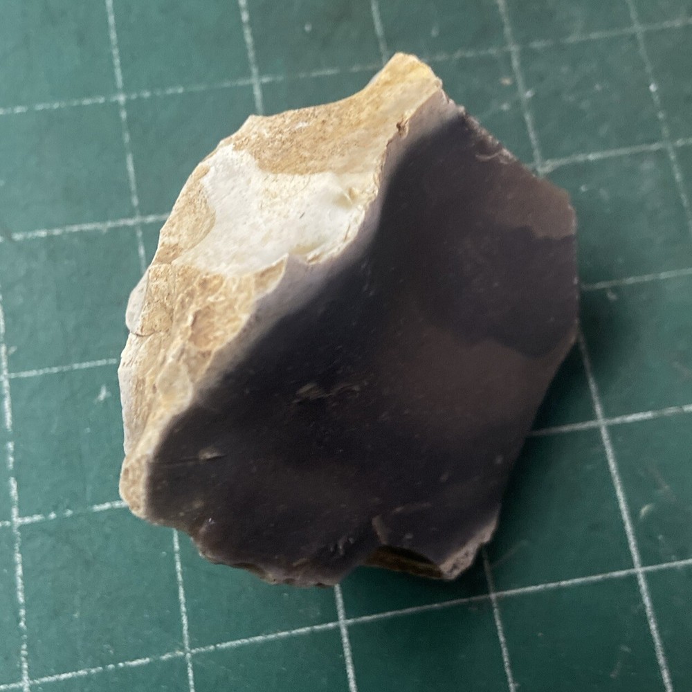 Texas Georgetown Flint Rock Dark Ringed Quality Knapping Fire Making 0.71 lbs