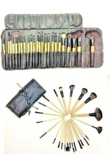 Makeup  Brush Set Make Up Black (24-Piece) with Case Smart Essentials