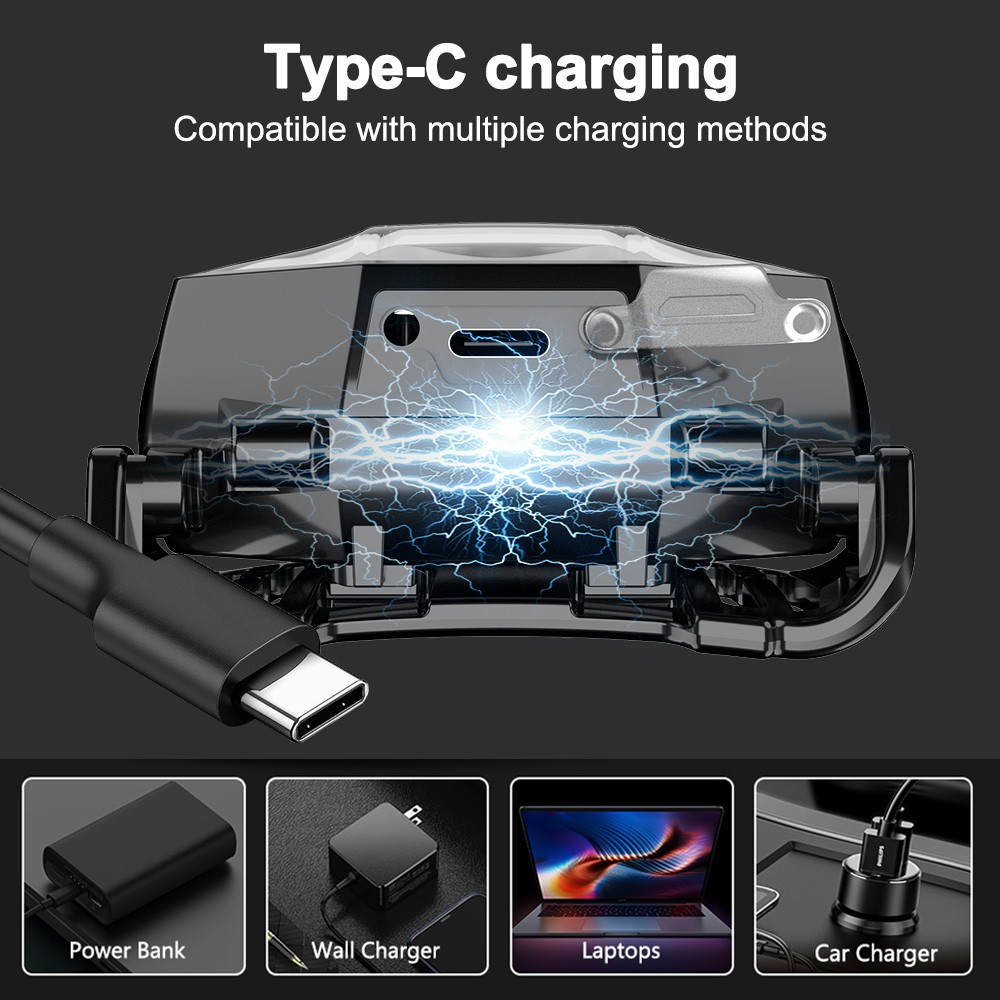 Mini Strong Sensor LED Headlamp Head Torch Wave Light USB Rechargeable Lamp