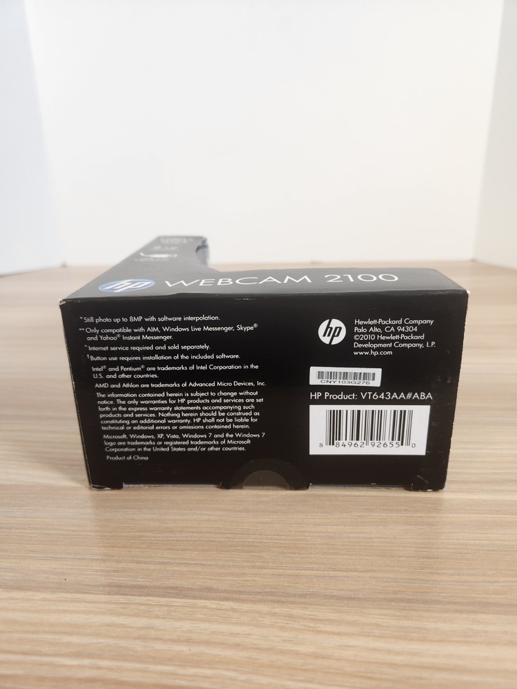 HP Web Cam 2100 VT643AA New in Package