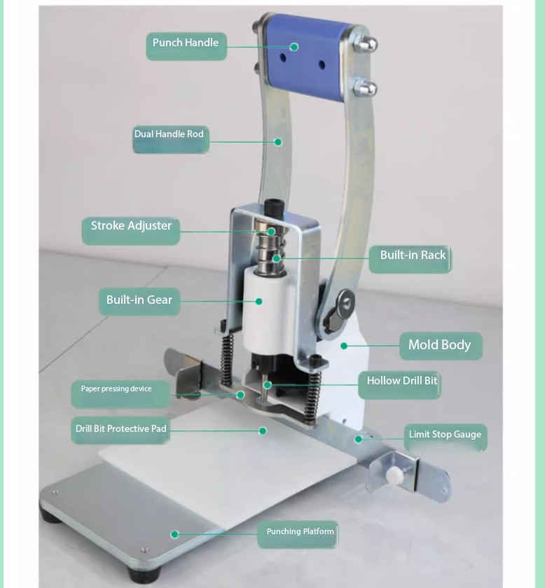 Single-hole Punching Binding Machine Electric/Manual Cardboard Binding Machine