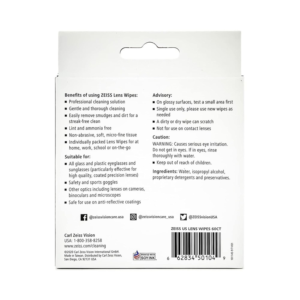 Lens Cleaning Wipes 120-Pack