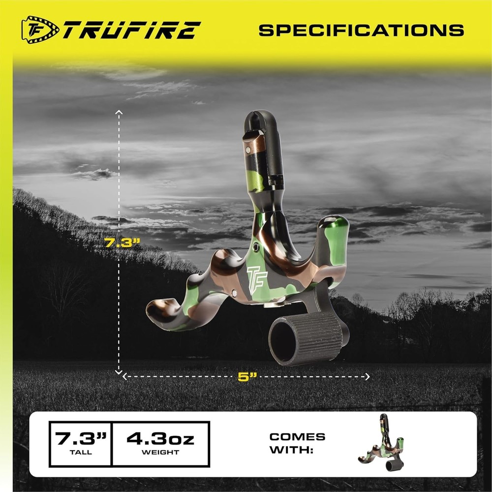 Aluminum Camo Archery Bow Release - Right Hand