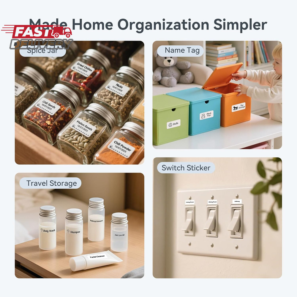 NIIMBOT D110 Upgraded Version Mini Label Maker Machine with Tape, Portable Bluet