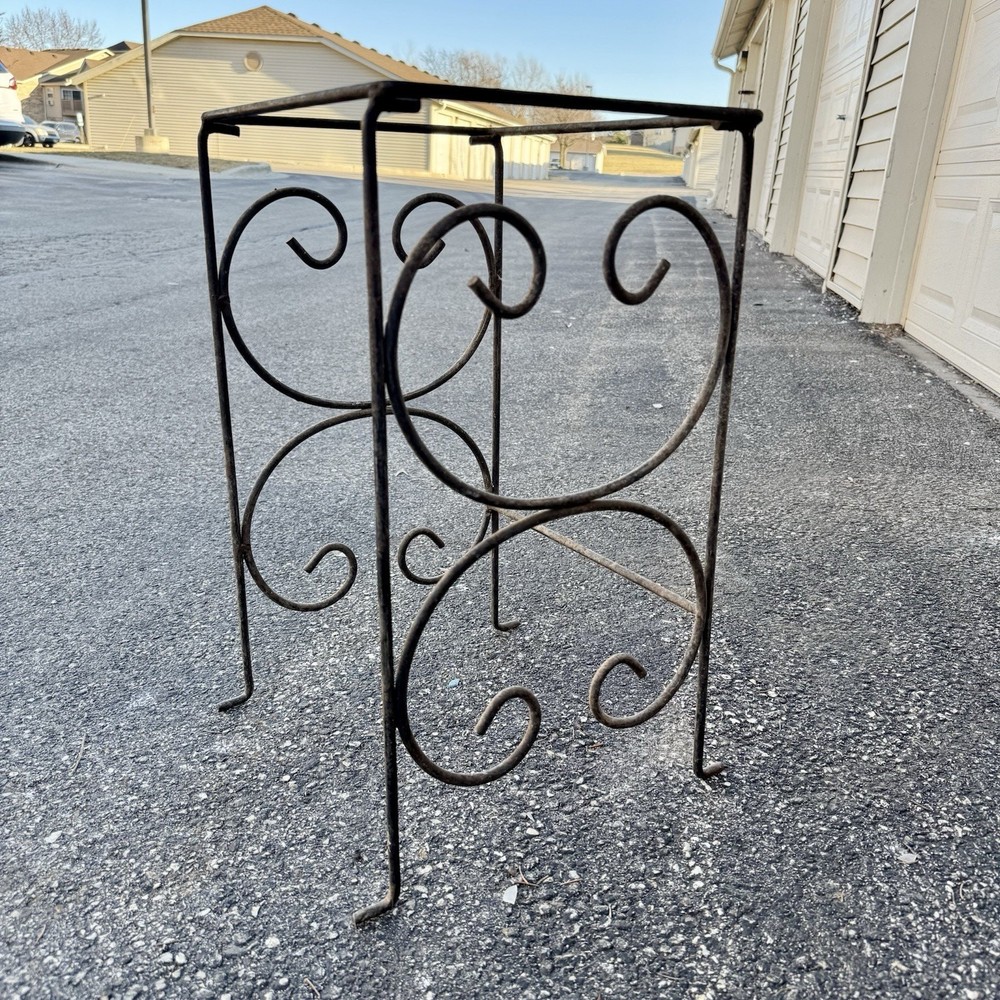 Antique Cast Iron Nesting Tables Gothic Rustic Garden Industrial Set