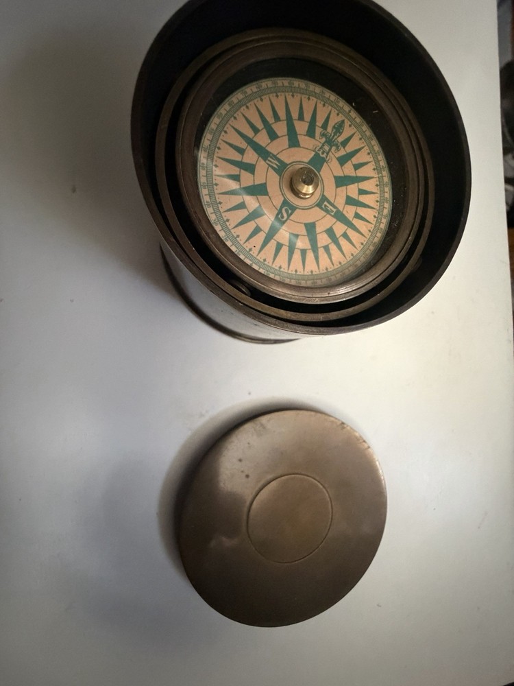 Antique Brass 2.5 Inch Drum Compass