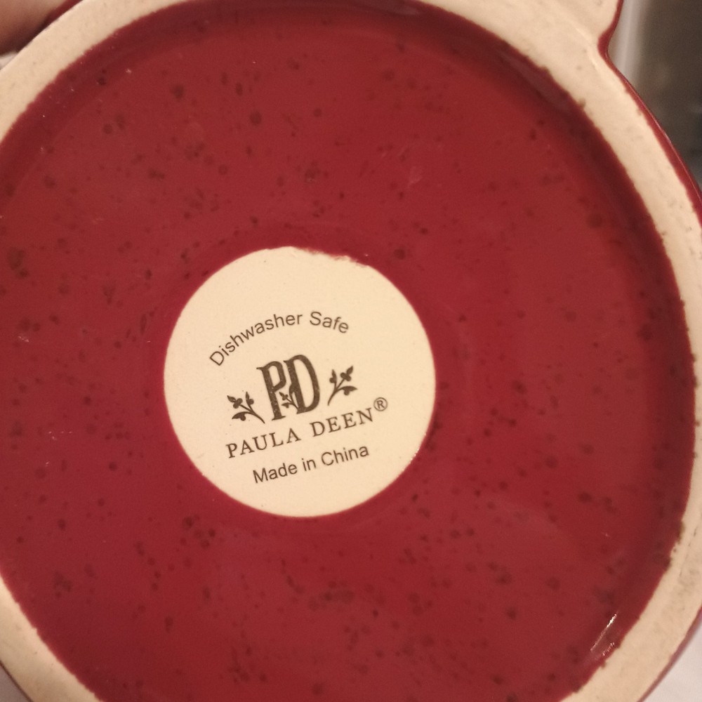 Paula Deen Red Speckled Salt Cellar Pig