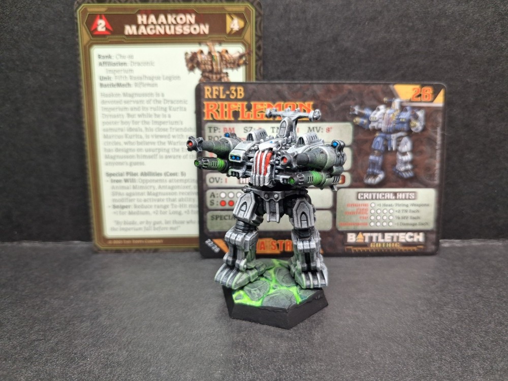 BattleTech RIFLEMAN RFL-3N - Pro Painted "Gothic" Custom - Inner Sphere Heavy