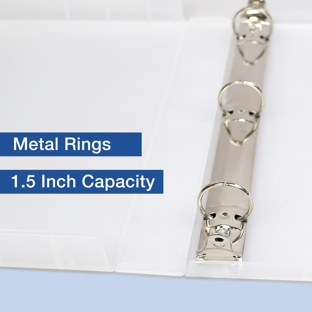 Unikeep 3 Ring Binder - Clear - Case View - 1.5 Inch Spine -