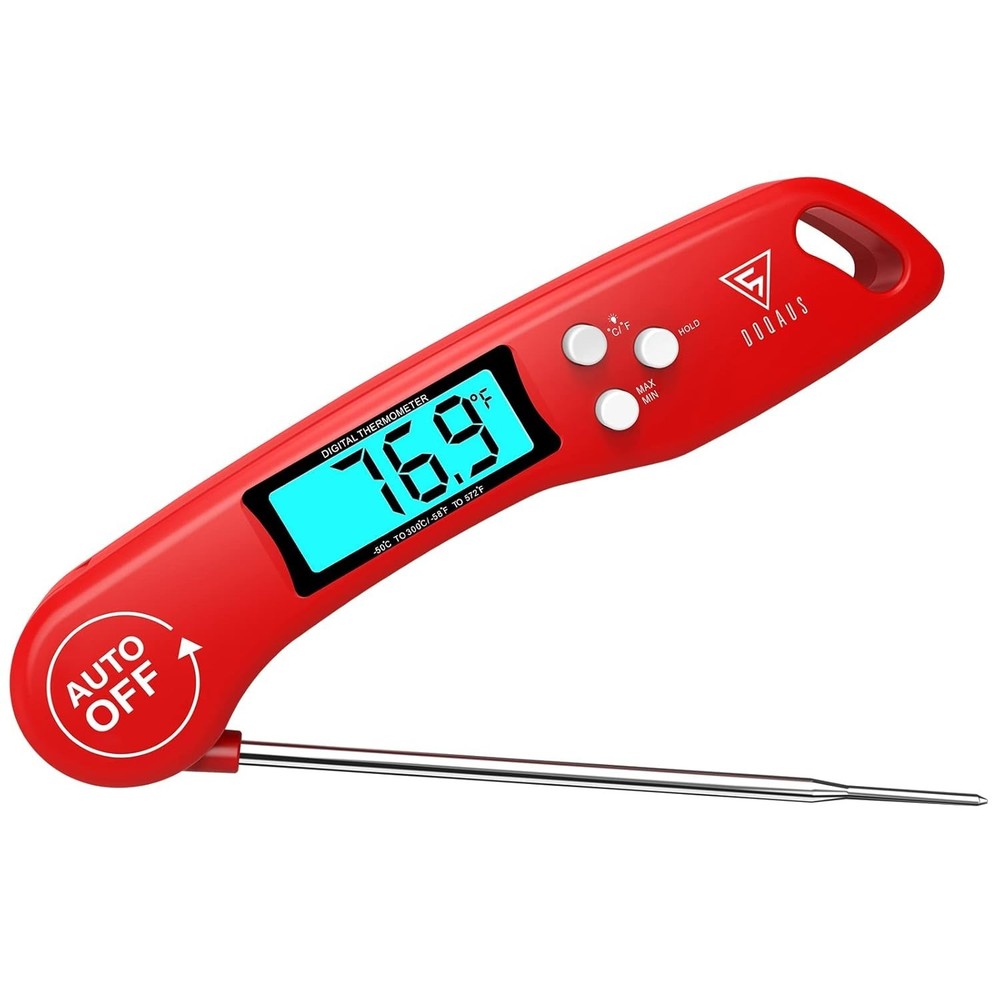 Digital Instant Read Meat Thermometer - 4.6” Probe with Auto-Rotating Display
