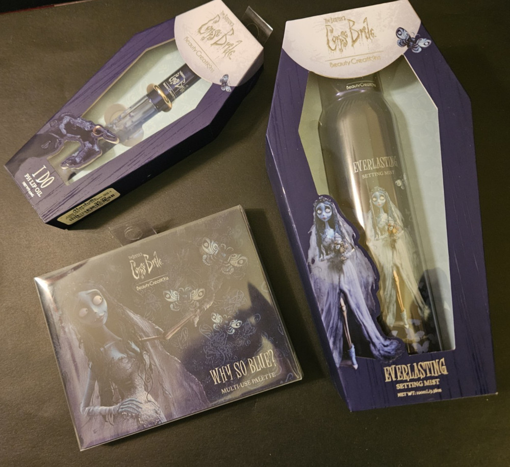 Corpse Bride Multi Use Palette Everlasting Setting Mist & Lip Oil Makeup Set New