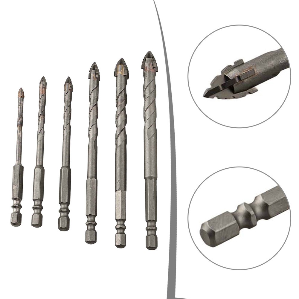 High Performance 6pcs Eccentric Drill Bit Set for Tiles and Hard Plastics