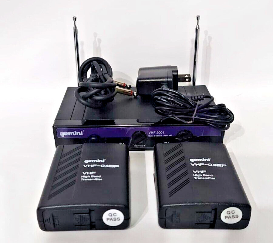 Gemini VHF-2001 Dual Channel VHF Wireless Microphone System