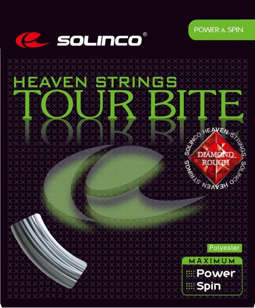 Solinco Tour Bite Diamond Rough Tennis String Set-16G-Silver