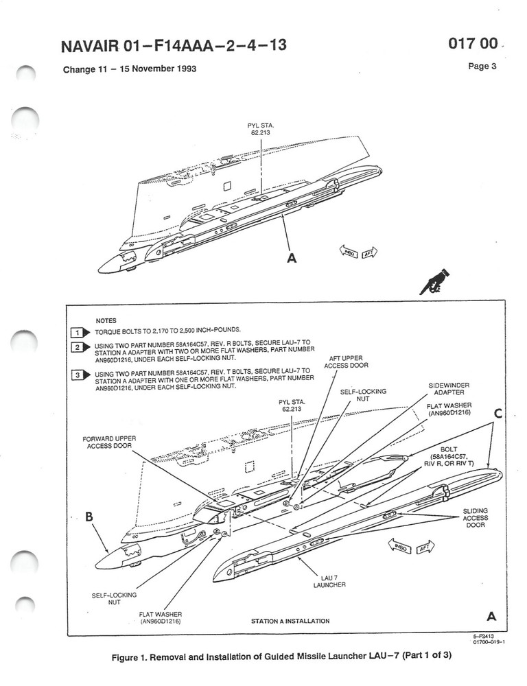 F-14A, F-14B Tomcat 1999 Armament Systems Maintenance Flight Manual - CD