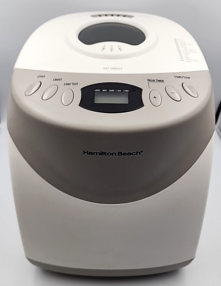 Hamilton Beach Bread Machine HomeBaker 29881 White Tested Complete