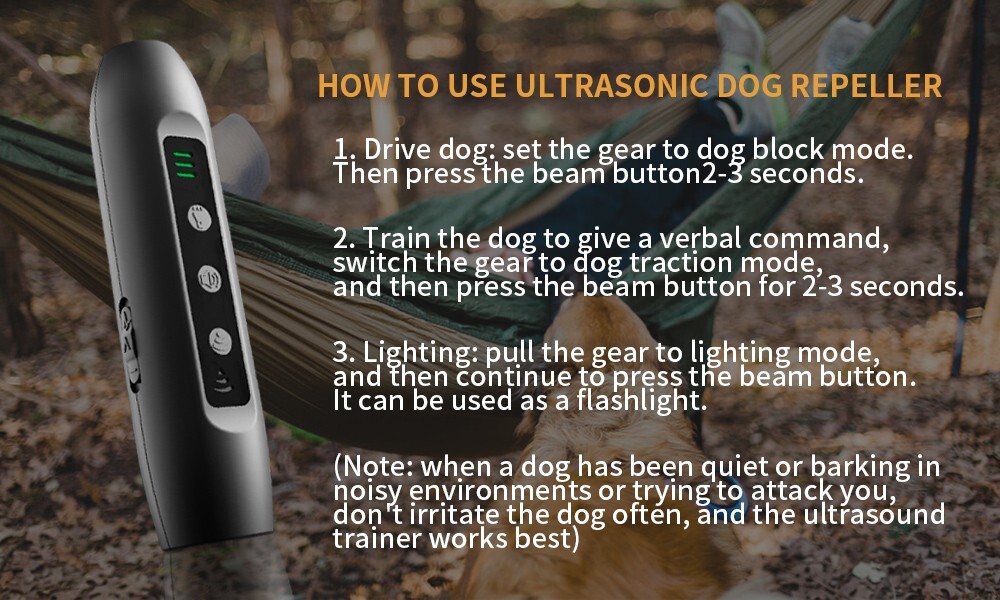 LED Ultrasonic Dog Trainer Barking Control Device Pet Repeller Training Tool