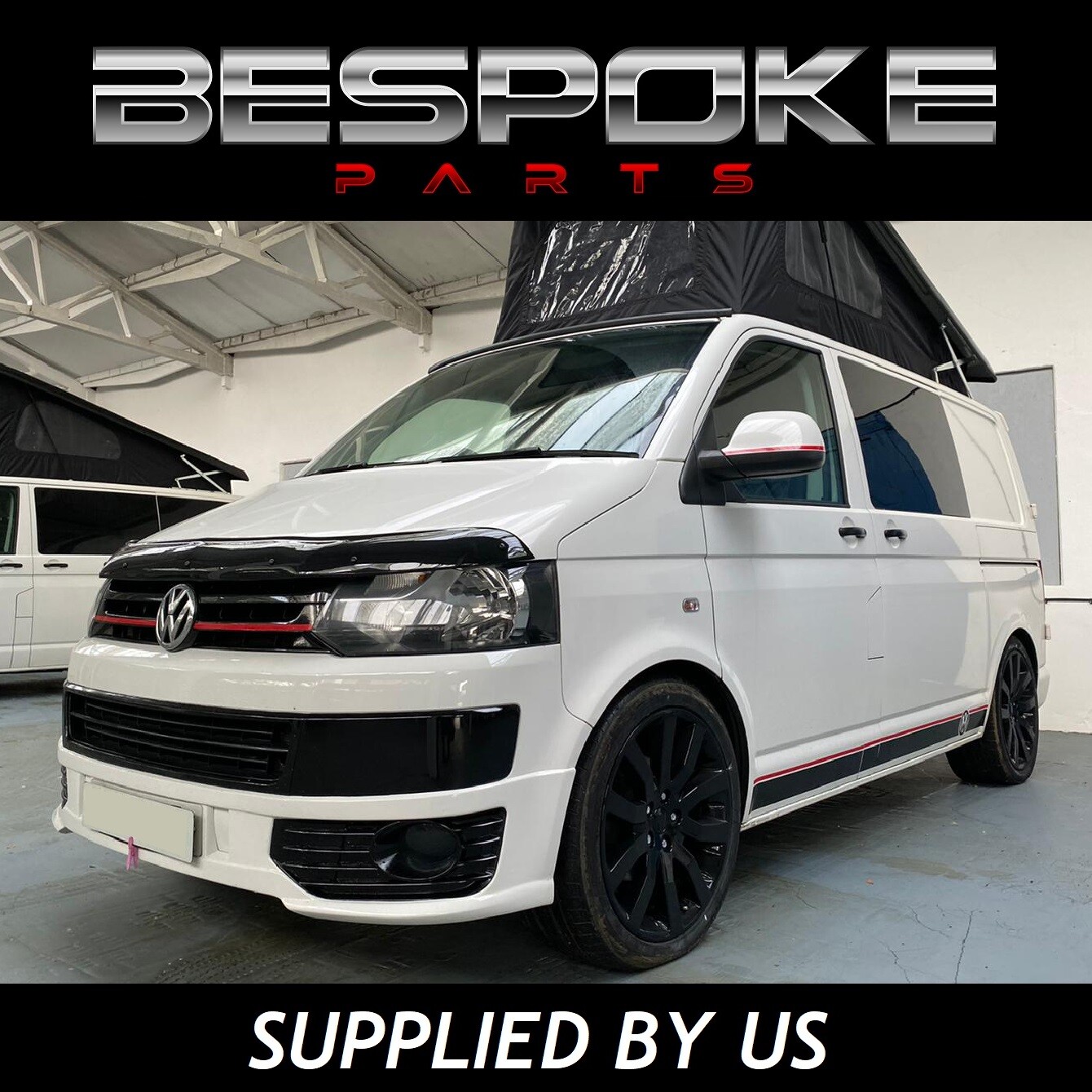 FOR VW T5.1 T5 FRONT SPOILER SPORTLINE BUMPER SPLITTER LIP 2010-2015 TRANSPORTER