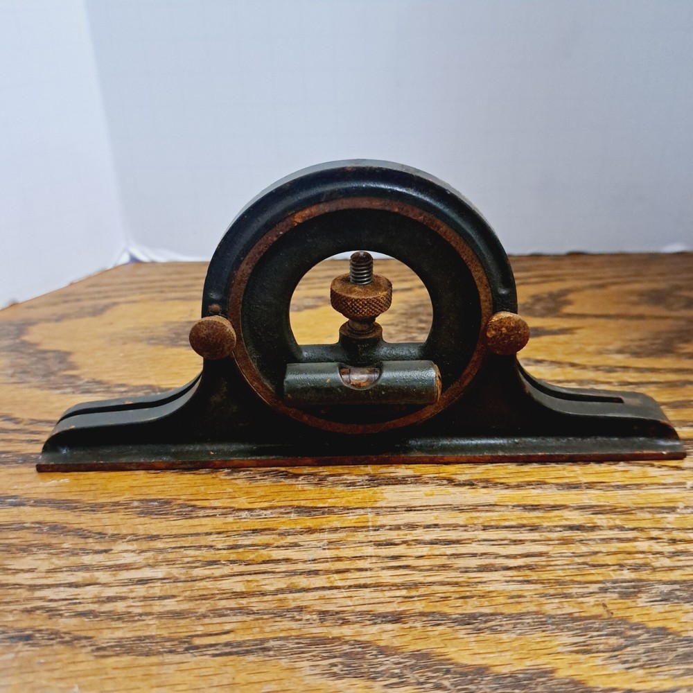 Vintage Protractor With Bubble Level Tool