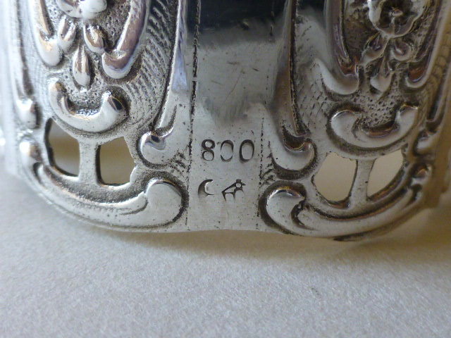 Gorgeous Open Work 800 German Silver Napkin Ring