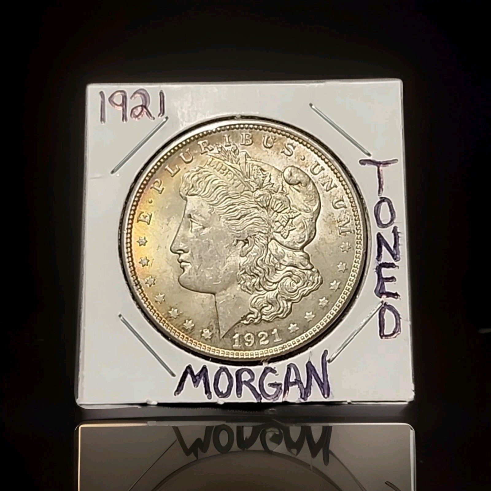 🚨1921 Morgan Silver Dollar☆Brilliant Uncirculated☆🔥Gorgeous Toning☆