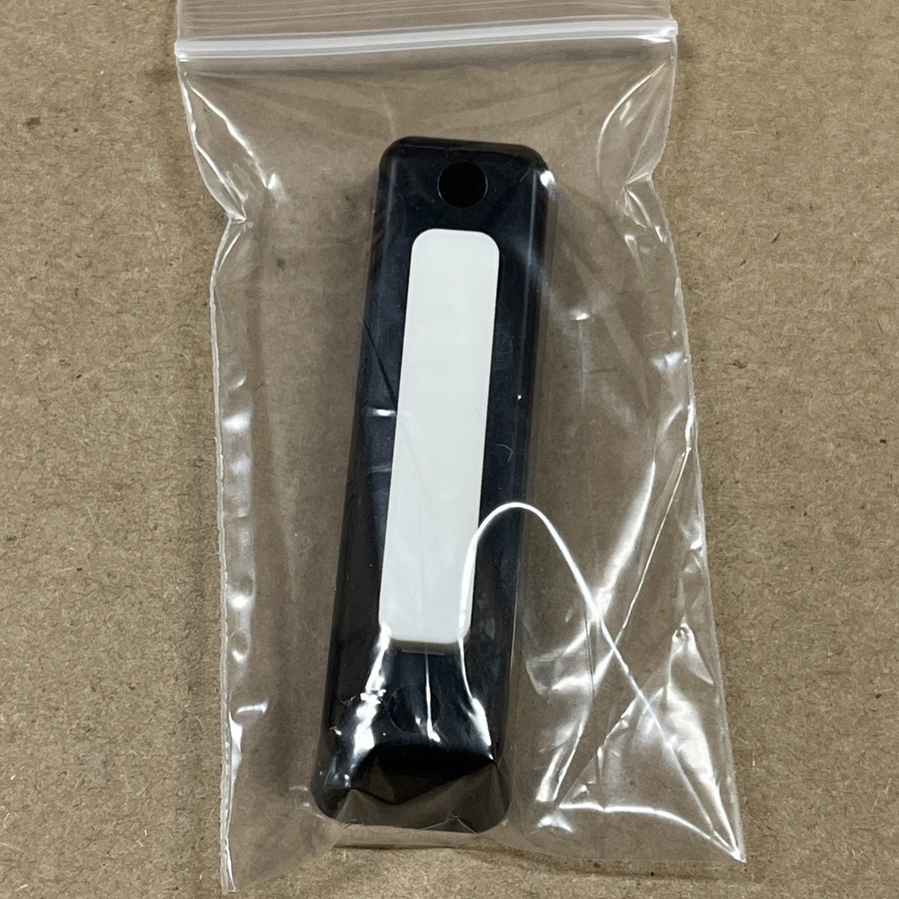 Black Wired Unlighted Doorbell Button with White Button