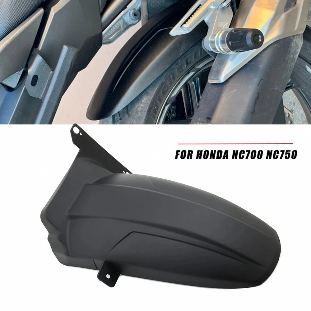 Rear Mudguard Extender — ABS Plastic, Black, Mounting Hardware Included